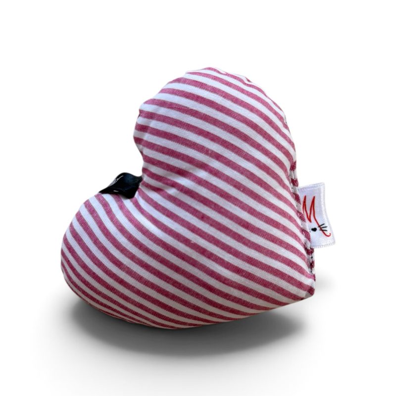 Charm Corazón Rayas Rojas y Blancas