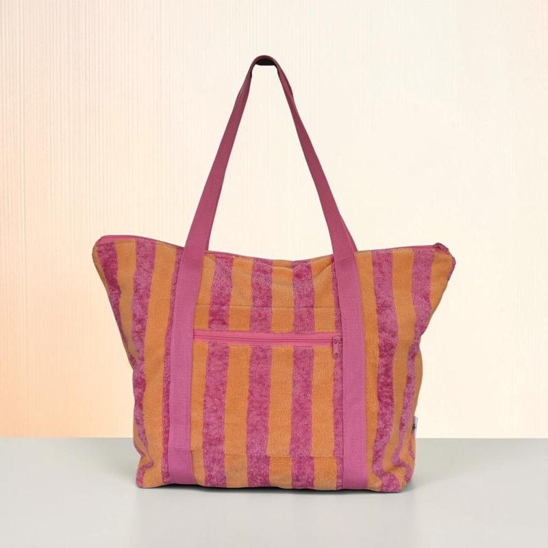 Bolsa de Playa Rosa y Naranja