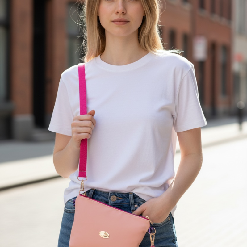 bolso vilma rosa empolvado modelo