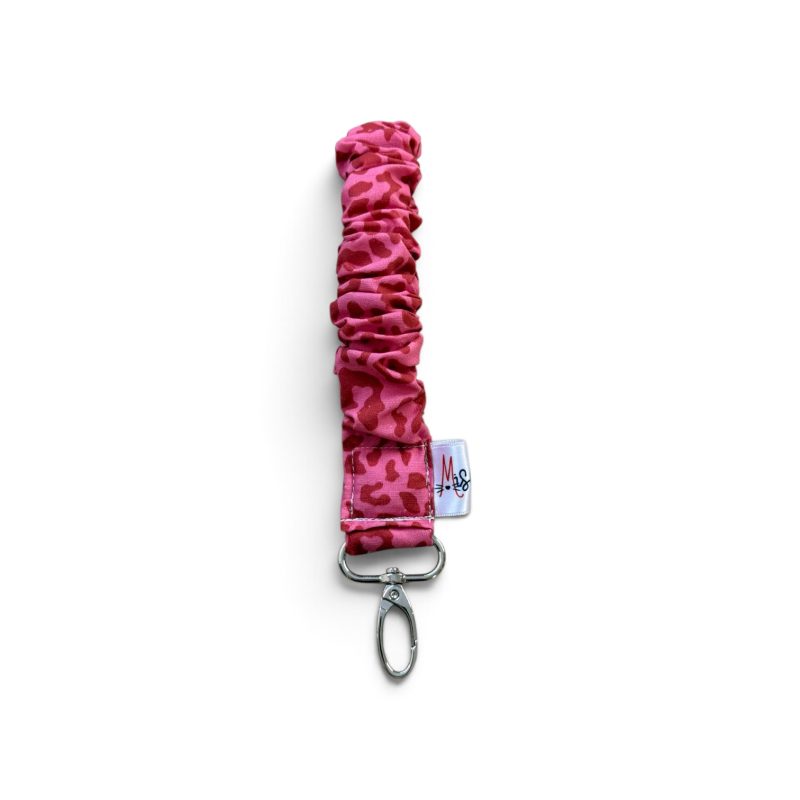 Llavero Scrunchie Animal Print Rosa