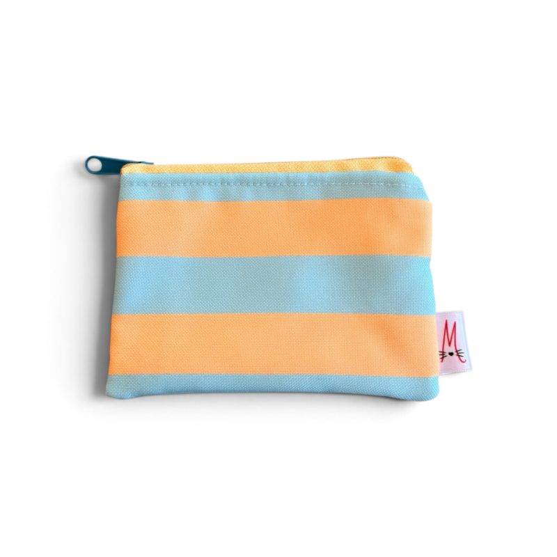 Mini Cartera Rayas Celeste y Amarillas