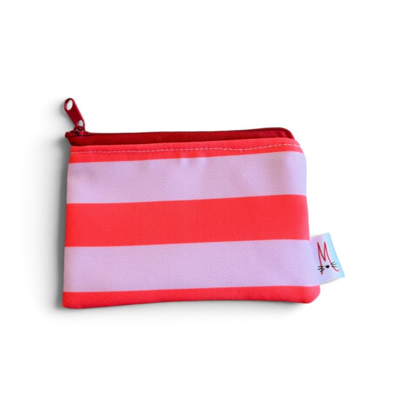 Mini Cartera Rayas Rojas y Rosas