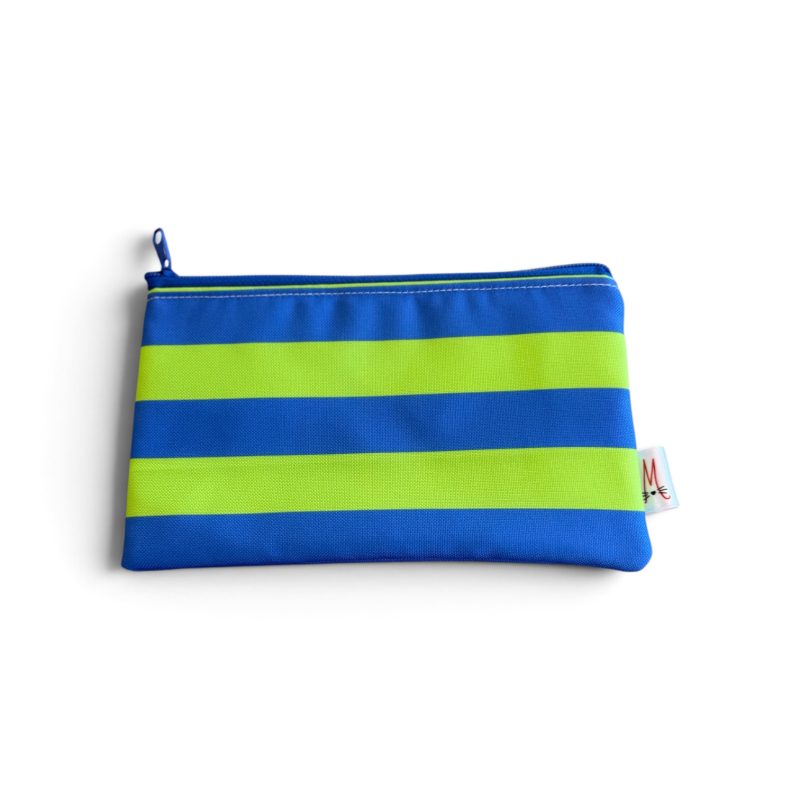 Neceser o Estuche Rayas Azul y Verde