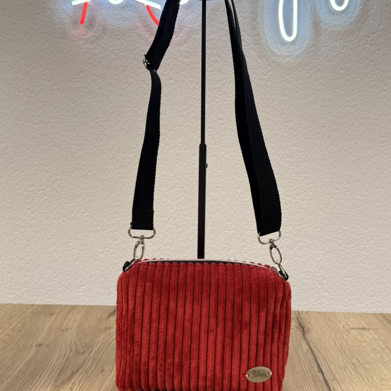 Bolso Gloria Rojo en Pana