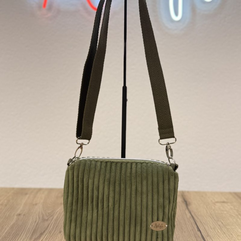 Bolso Gloria Verde Oliva en Pana